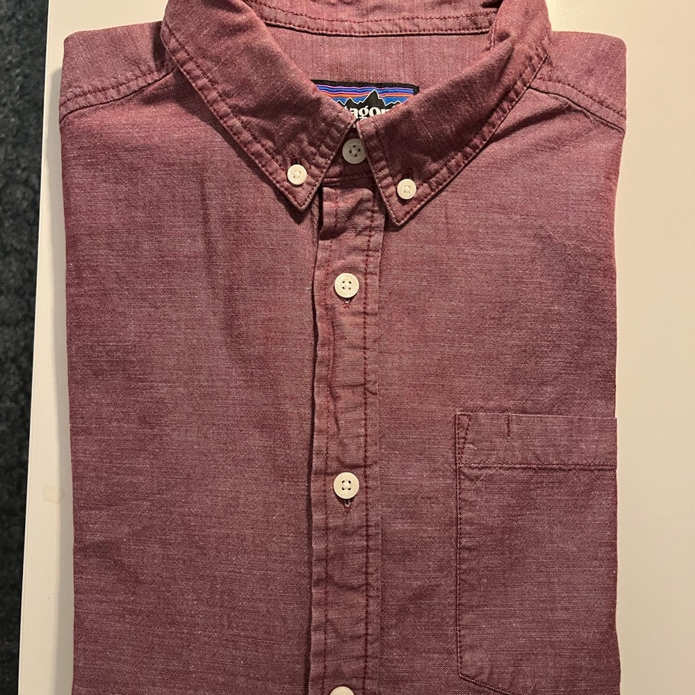 Patagonia Men's Burgundish Button-Down Shirt